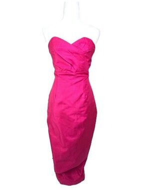 Alieva Pink Tiffany Pink Dupioni Midi Dress